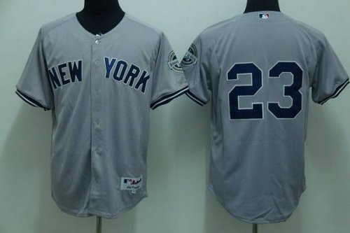 Jerseys Factory Cheap Yankees #23 Don Mattingly Embroidered Grey