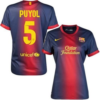 Jerseys Factory Cheap Women's Barcelona #5 Carles Puyol Home Soc