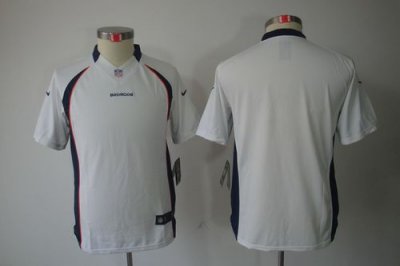 Jerseys Factory Cheap Nike Broncos Blank White Youth Embroidered