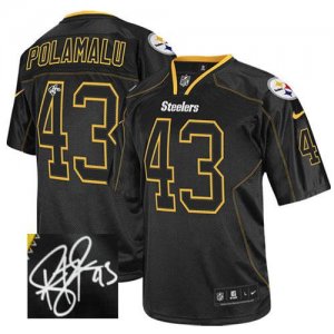 Jerseys Factory Cheap Nike Steelers #43 Troy Polamalu Lights Out