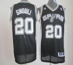 Jerseys Factory Cheap Revolution 30 Spurs #20 Manu Ginobili Blac