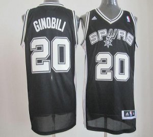 Jerseys Factory Cheap Revolution 30 Spurs #20 Manu Ginobili Blac