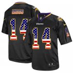 Jerseys Factory Cheap Nike Vikings #14 Stefon Diggs Black Men's