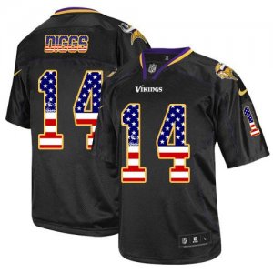 Jerseys Factory Cheap Nike Vikings #14 Stefon Diggs Black Men's