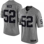 Jerseys Factory Cheap Nike Raiders #52 Khalil Mack Gray Men's St