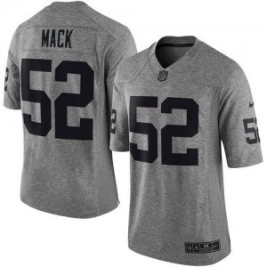 Jerseys Factory Cheap Nike Raiders #52 Khalil Mack Gray Men's St