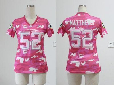 Jerseys Factory Cheap Nike Packers #52 Clay Matthews Pink Women'
