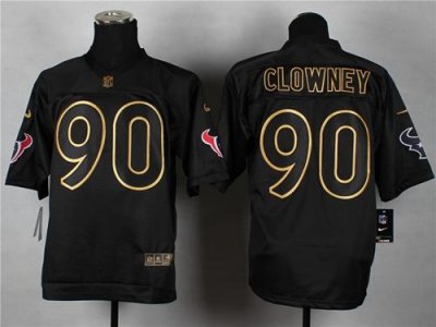 Jerseys Factory Cheap Nike Texans #90 Jadeveon Clowney Black Gol