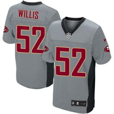 Jerseys Factory Cheap Nike 49ers #52 Patrick Willis Grey Shadow