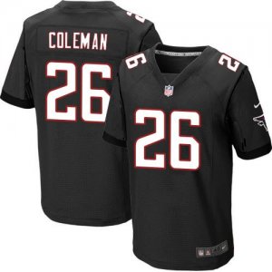 Jerseys Factory Cheap Nike Falcons #26 Tevin Coleman Black Alter