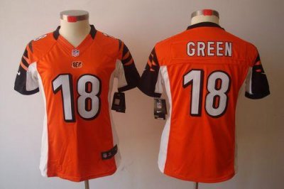 Jerseys Factory Cheap Nike Bengals #18 A.J. Green Orange Alterna