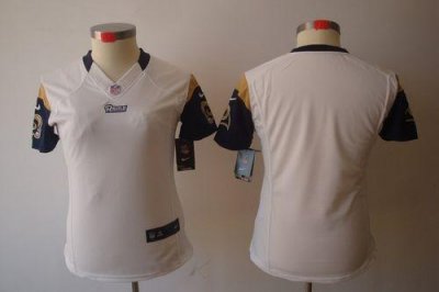 Jerseys Factory Cheap Nike Rams Blank White Women's Embroidered