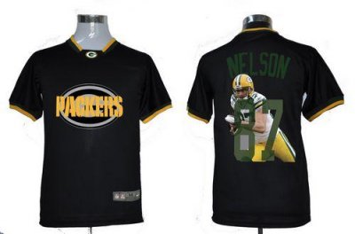 Jerseys Factory Cheap Nike Packers #87 Jordy Nelson Black Men's