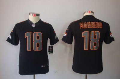 Jerseys Factory Cheap Nike Broncos #18 Peyton Manning Black Impa