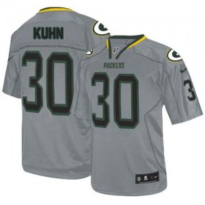 Jerseys Factory Cheap Nike Packers #30 John Kuhn Lights Out Grey