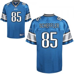 Jerseys Factory Cheap Lions #85 Tony Scheffler Blue Stitched NFL