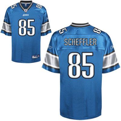 Jerseys Factory Cheap Lions #85 Tony Scheffler Blue Stitched NFL