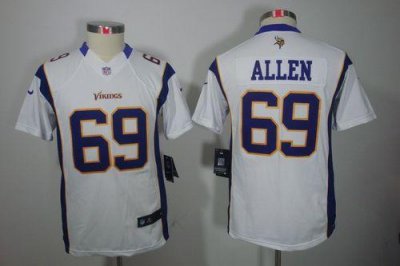 Jerseys Factory Cheap Nike Vikings #69 Jared Allen White Youth E