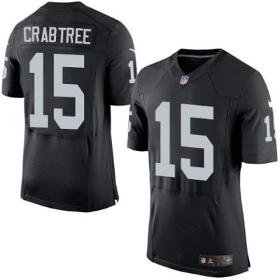 Jerseys Factory Cheap Nike Raiders #15 Michael Crabtree Black Te