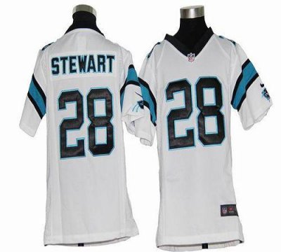 Jerseys Factory Cheap Nike Panthers #28 Jonathan Stewart White Y