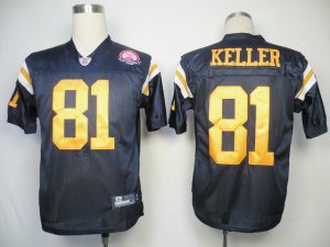 Jerseys Factory Cheap Jets #81 Dustin Keller Dark Blue With AFL