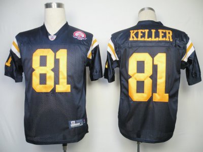 Jerseys Factory Cheap Jets #81 Dustin Keller Dark Blue With AFL