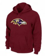 Jerseys Factory Cheap Baltimore Ravens Logo Pullover Hoodie Red