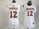 Jerseys Factory Cheap Lakers #12 Dwight Howard White Women Fashi