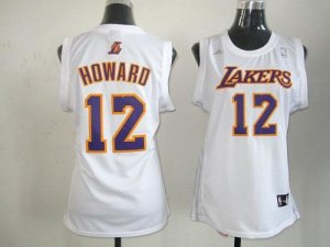 Jerseys Factory Cheap Lakers #12 Dwight Howard White Women Fashi