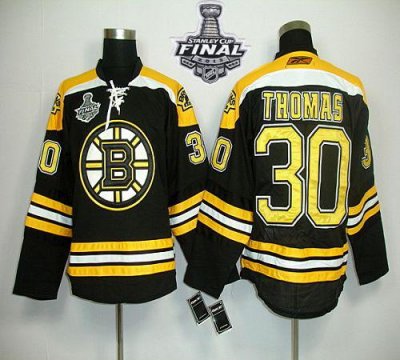 Jerseys Factory Cheap Bruins Stanley Cup Finals Patch #30 Tim Th