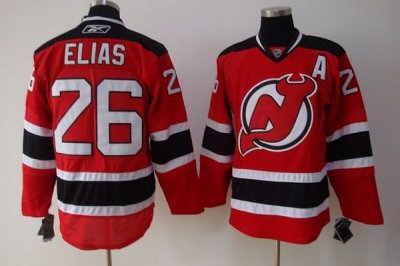Jerseys Factory Cheap Devils #26 Patrik Elias Embroidered Red NH
