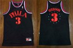 Jerseys Factory Cheap 76ers #3 Allen Iverson Black 1964 Throwbac
