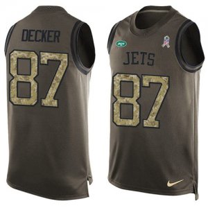 Jerseys Factory Cheap Nike Jets #87 Eric Decker Green Men's Stit