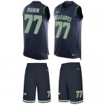 Jerseys Factory Cheap Nike Seahawks #77 Ahtyba Rubin Steel Blue