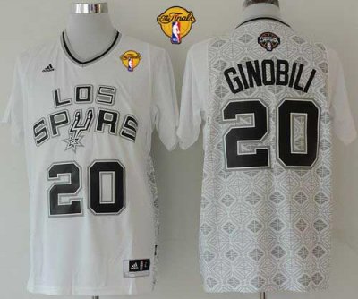 Jerseys Factory Cheap Spurs #20 Manu Ginobili White New Latin Ni