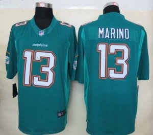 Jerseys Factory Cheap Nike Dolphins #13 Dan Marino Aqua Green Te