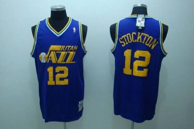 Jerseys Factory Cheap Mitchell and Ness Jazz #12 John Stockton S