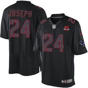 Jerseys Factory Cheap Nike Texans #24 Johnathan Joseph Black Wit