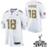 Jerseys Factory Cheap Nike Broncos #18 Peyton Manning White Supe