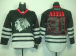 Jerseys Factory Cheap Blackhawks #81 Marian Hossa Black Ice Embr