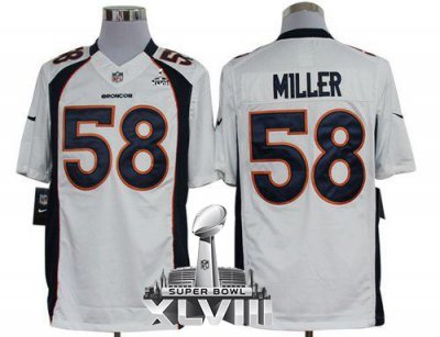 Jerseys Factory Cheap Nike Broncos #58 Von Miller White Super Bo