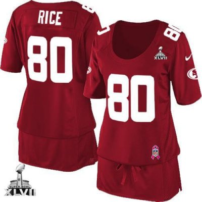 Jerseys Factory Cheap Nike 49ers #80 Jerry Rice Red Team Color S
