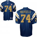 Jerseys Factory Cheap Jets #74 Nick Mangold Dark Blue With AFL 5