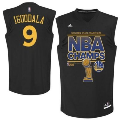 Jerseys Factory Cheap Warriors #9 Andre Iguodala Black 2015 NBA