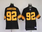 Jerseys Factory Cheap Steelers #92 James Harrison Black With Yel
