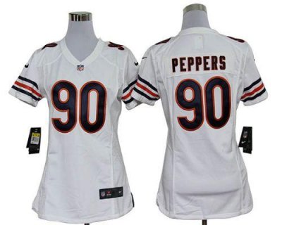 Jerseys Factory Cheap Nike Bears #90 Julius Peppers White Women'