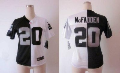 Jerseys Factory Cheap Nike Raiders #20 Darren McFadden Black/Whi