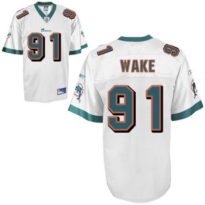 Jerseys Factory Cheap Dolphins #91 Cameron Wake White Stitched N