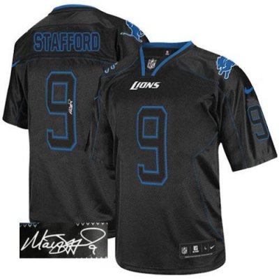 Jerseys Factory Cheap Nike Lions #9 Matthew Stafford Lights Out