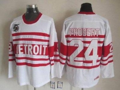 Jerseys Factory Cheap Red Wings #24 Bob Probert White CCM Throwb